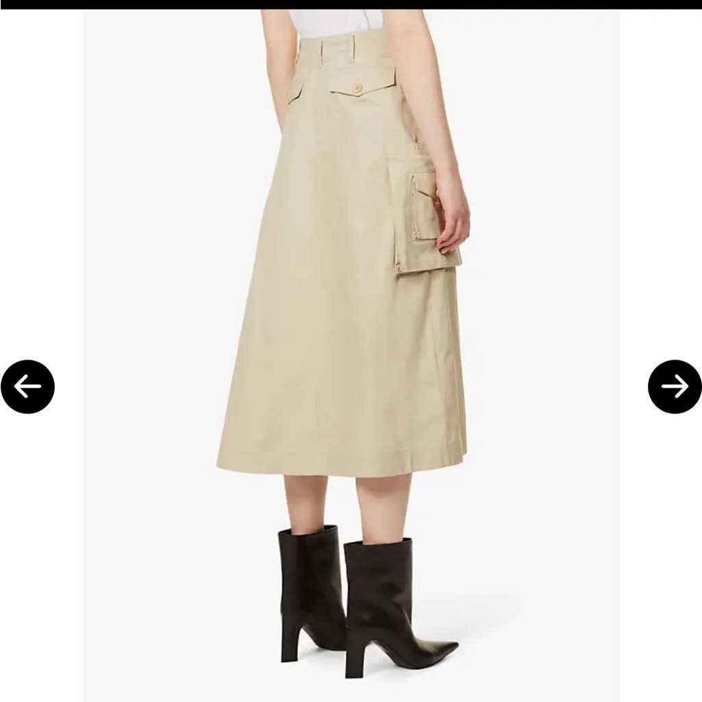 Saks Potts Nice High Waist Cotton Poplin Skirt — image 3 of 6